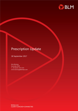 Prescription Update