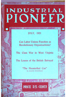 INDUSTRIAL PIONEER Preamble of the Industrial Workers of the World