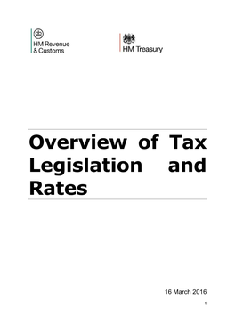 Overview of Tax Legislation and Rates