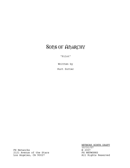 Sons of Anarchy Network Ninth Draft 10-31 Title Page
