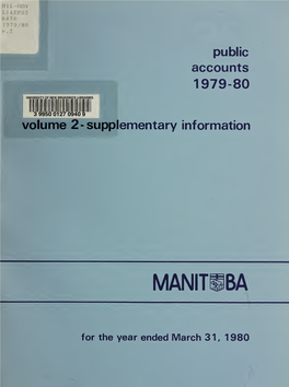 Public Accounts of the Province of Manitoba