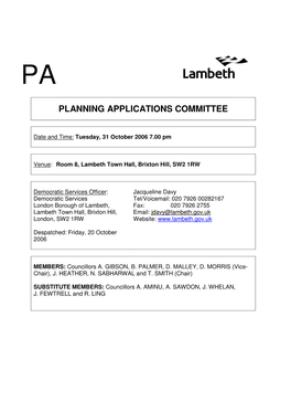 Planning Applications Committee