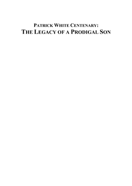 The Legacy of a Prodigal Son