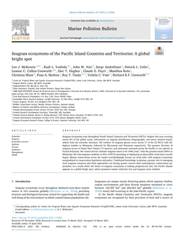 Seagrass Ecosystems of the Pacific Island Countries and Territories: a Global Bright Spot