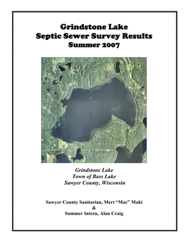 2007 Grindstone Lake Septic Survey Results