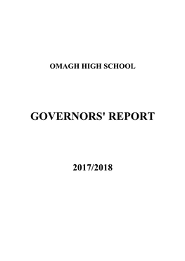 Governors' Report