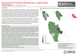 Humanitarian Situation Monitoring, Jonglei State South Sudan April - September 2020