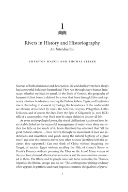 Rivers in History and Historiography an Introduction