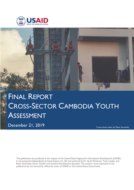 Final Report Cross-Sector Cambodia Youth Assessment