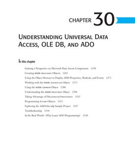 Understanding Universal Data Access, OLE DB, and ADO