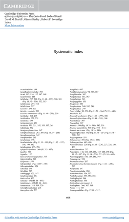 Systematic Index