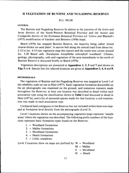 Vegetation of Buntine and Nugadong Reserves