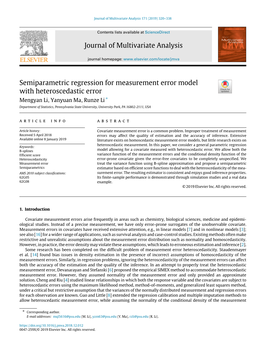 Semiparametric Regression for Measurement Error Model with Heteroscedastic Error