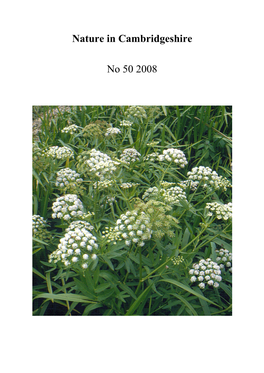 Nature in Cambridgeshire No 50 2008
