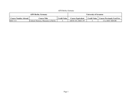 2018 Course Equivalence