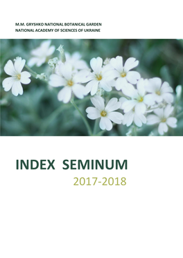 Index Seminum 2017-2018