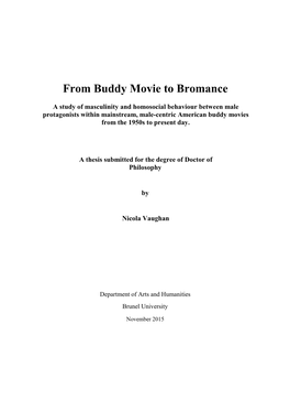 From Buddy Movie to Bromance