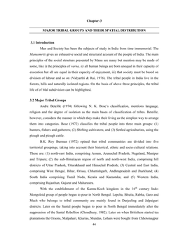 Chapter-3 MAJOR TRIBAL GROUPS and THEIR SPATIAL