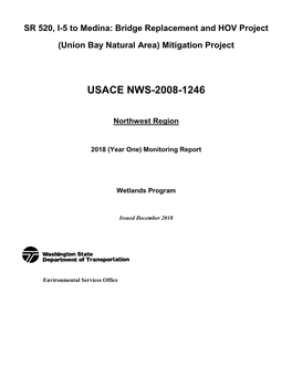 Bridge Replacement and HOV Project (Union Bay Natural Area) Mitigation Project