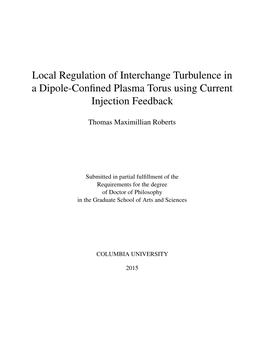 Local Regulation of Interchange Turbulence in a Dipole-Confined