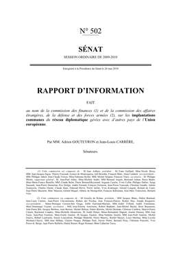 Rapport D'information