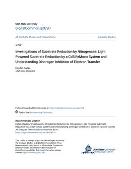 Investigations of Substrate Reduction by Nitrogenase