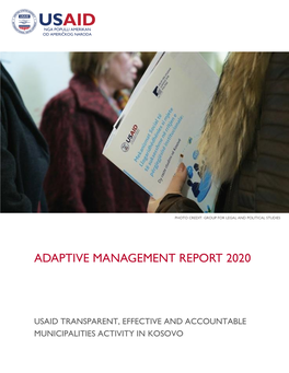 ADAPTIVE MANAGEMENT REPORT January 2020 – January 2021