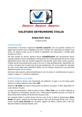 Valetudo Skyrunning Italia