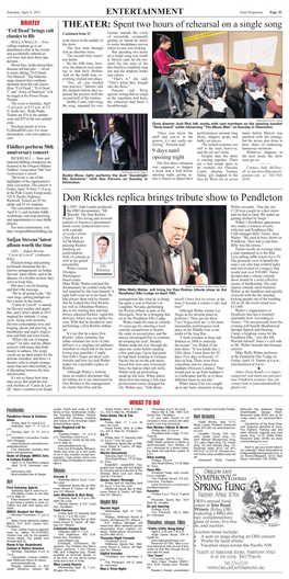 Don Rickles Replica Brings Tribute Show to Pendleton Adults and $3 for Students