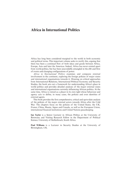 Africa in International Politics