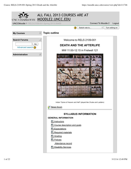 Course: RELS-2109-001-Spring 2013-Death and the Afterlife