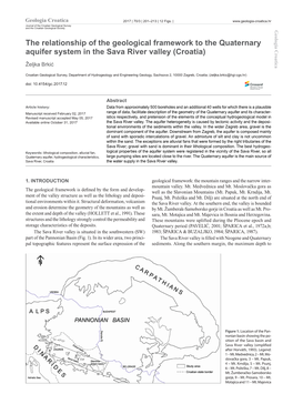 The Relationship of the Geological Framework to the Quaternary Aquifer