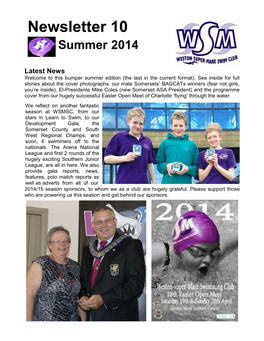 Newsletter 10 Summer 2014