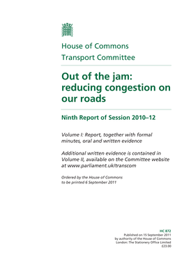 Reducing Congestion on Our Roads