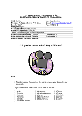 Is It Possible to Read a Film? Why Or Why Not?