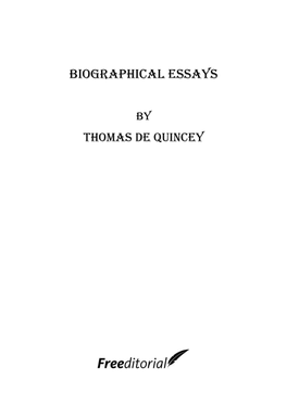 Biographical Essays