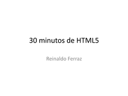 HTML5 Em 30 Minutos