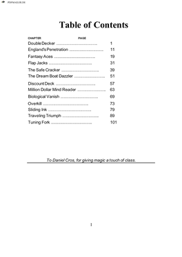 Table of Contents