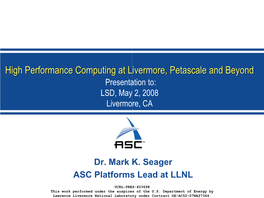 ASC Platforms Impact on the USA HPC Industry