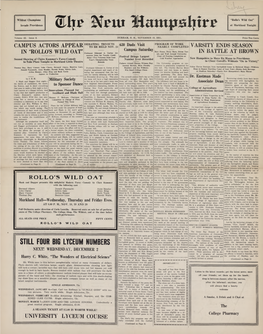 The New Hampshire, Vol. 22, No. 8 (Nov 19, 1931)