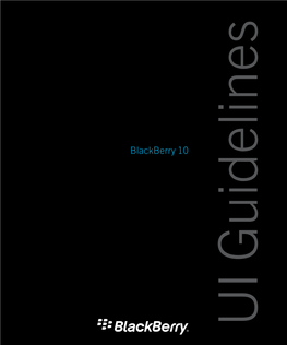 Blackberry 10-UI Guidelines