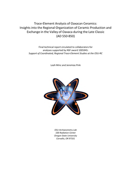 Trace-Element Analysis of Oaxacan Ceramics