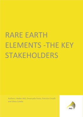 Rare Earth Elements -The Key Stakeholders