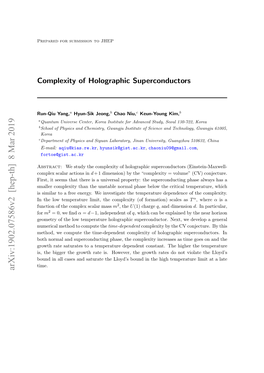 Complexity of Holographic Superconductors