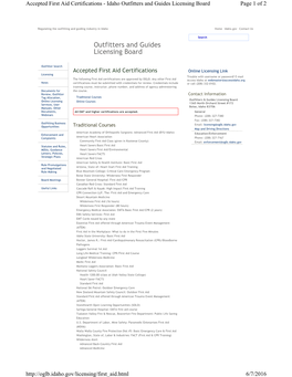 Outfitters and Guides Licensing Board Page 1 of 2