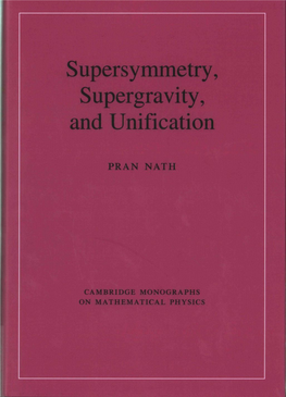 Supersymmetry, Supergravity, and Unification