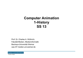 And in Computer Animation?