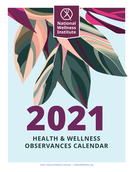 Health & Wellness Observances Calendar