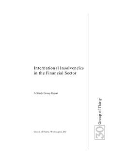 International Insolvencies in the Financial Sector