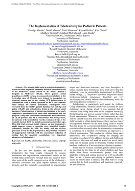 The Implementation of Teledentistry for Pediatric Patients